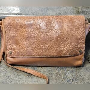 The Sak Embossed Brown Leather Purse